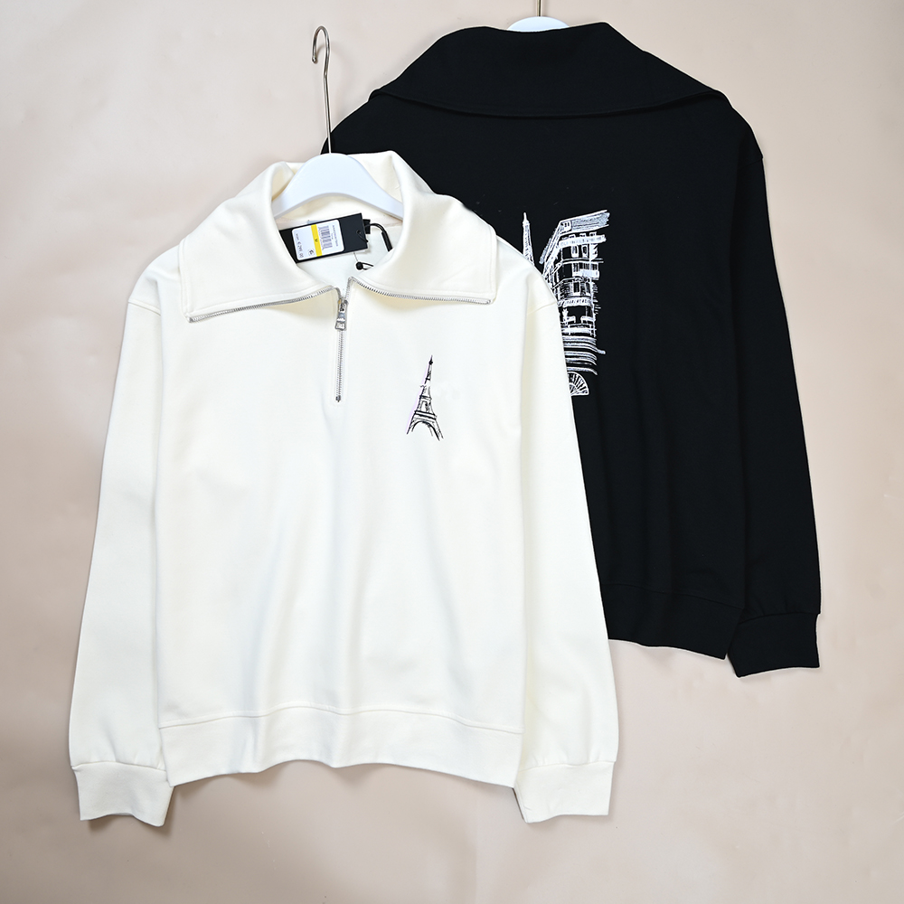 Anime Merch Hoodie - 가을 겨울 여성용 긴팔 후드티 하이넥