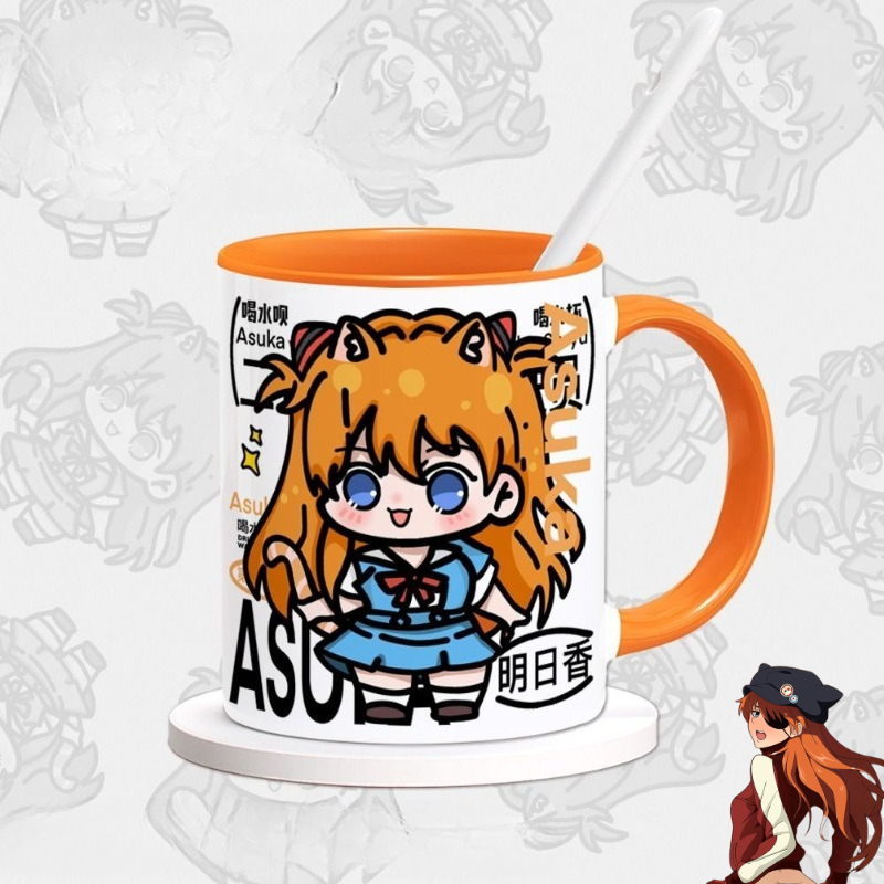 Anime Merchandise Mugs - EVA 아스카 랭글리 소류 애니메이션 상품