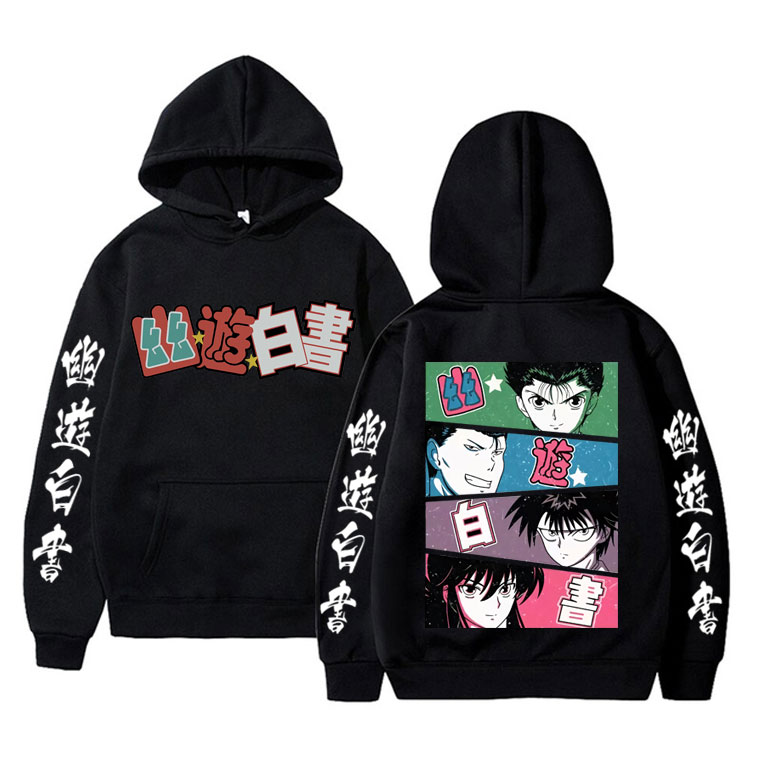 Anime Merch Hoodie - Anime YuYu Hakusho Merch 후드티 남성