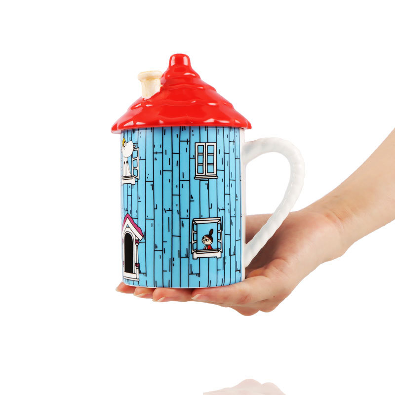 Anime Merchandise Mugs - 창의적인 무민 하우스 세라믹 머그컵 애니메이션
