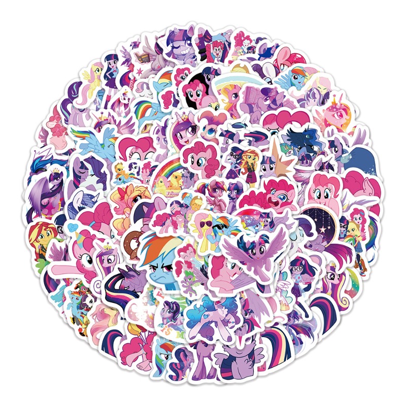 100pcs 만화 마이 리틀 포니 트와일라잇 스파클 패 - Original Anime Merchandise 리뷰 및 가격