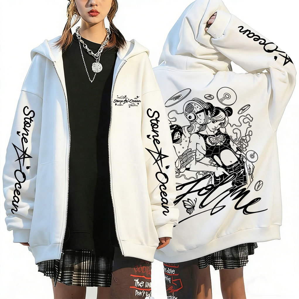 애니메이션 조조의 기묘한 모험 조리네 쿠죠 머치 지퍼  - Anime Merch Hoodie 리뷰 및 가격