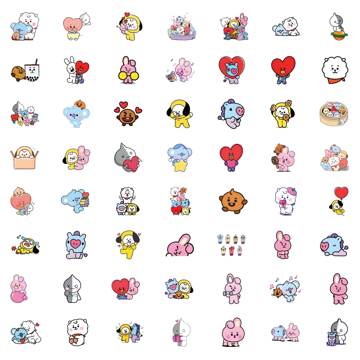 BT21 애니메이션 굿즈 만화 귀여운 스티커 카드 카와 - Anime Merchandise Mugs 리뷰 및 가격